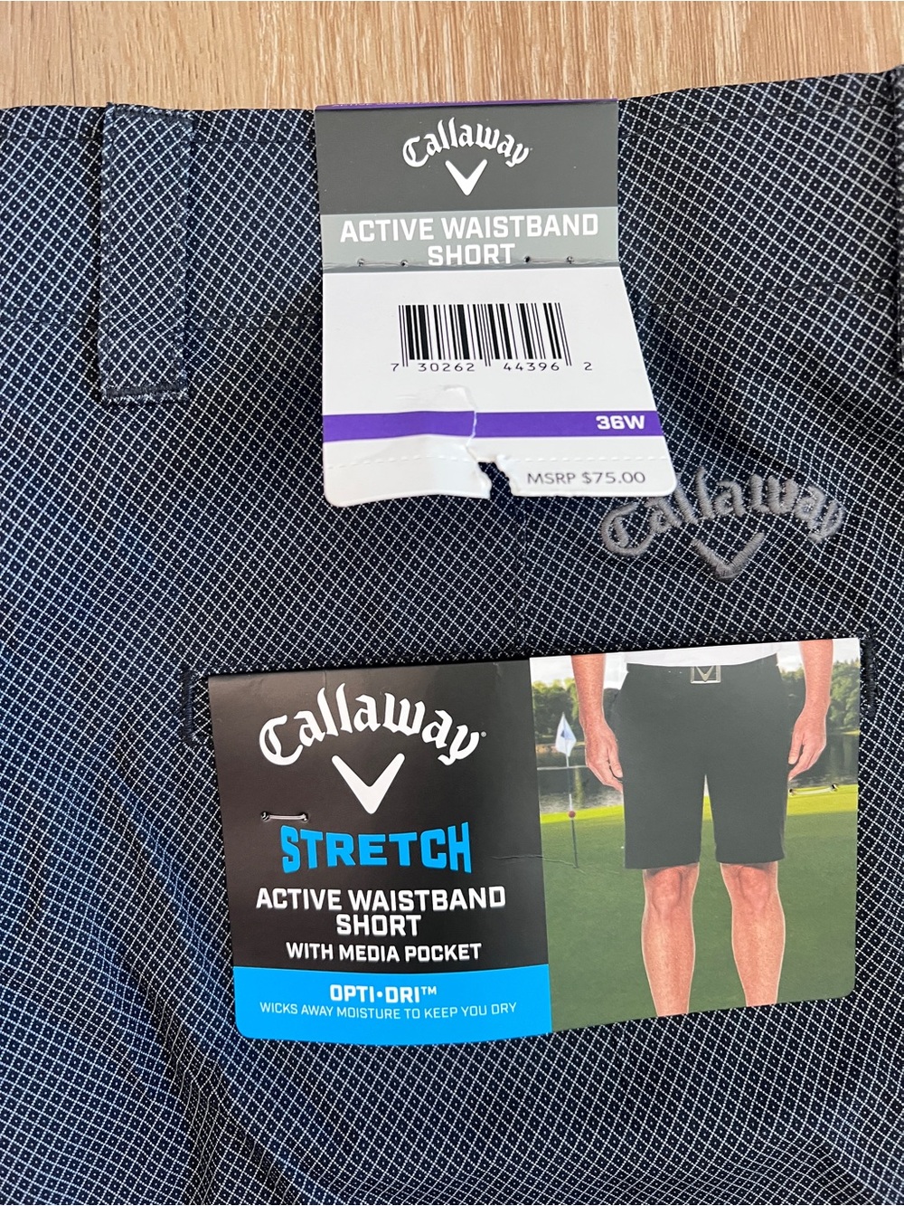 Callaway Men's Navy Dot-Pattern Golf Shorts